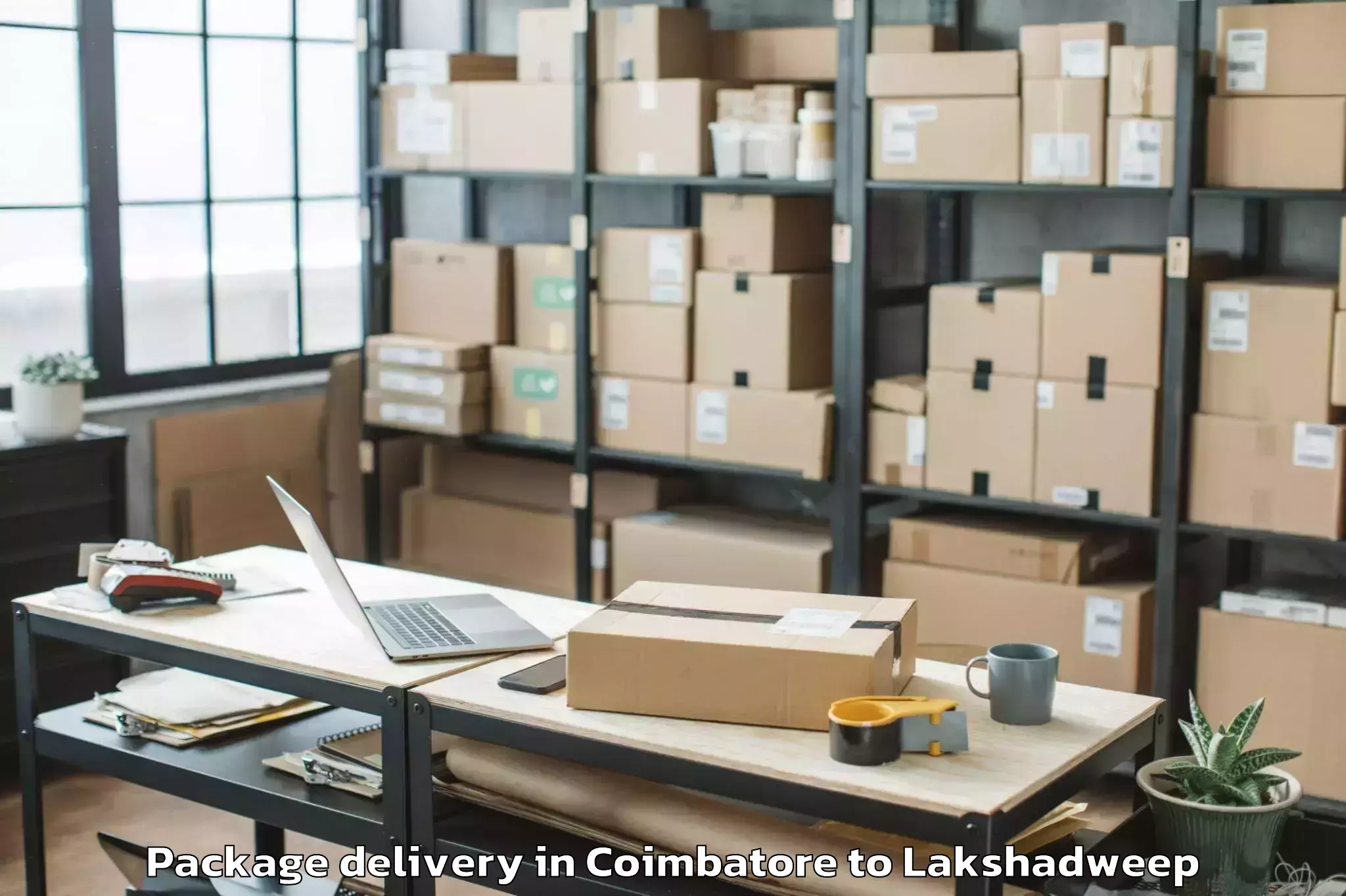 Trusted Coimbatore to Kalpeni Package Delivery